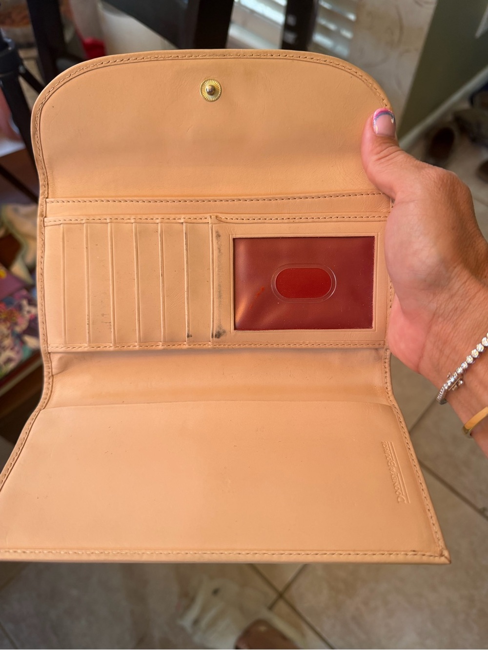 Dooney & Bourke Yellow Heart Print Continental Wallet - Picture 2 of 2